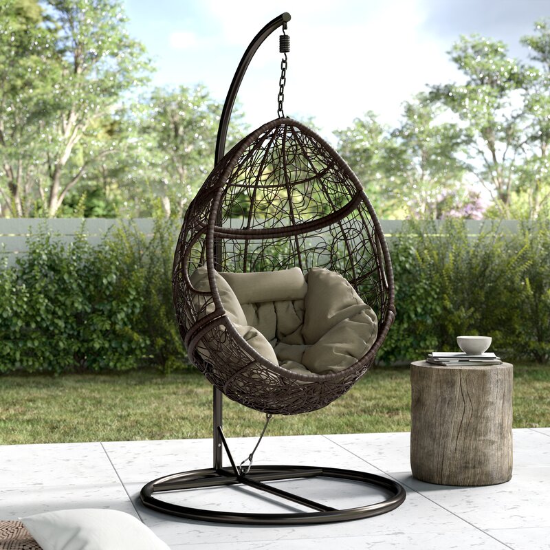 Trent Austin Design® Dawson Outdoor Basket Swing Chair with Stand